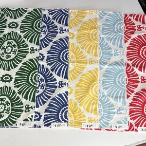 Thibaut fabrics (5) pieces Decorative Floral Medallion fabric.